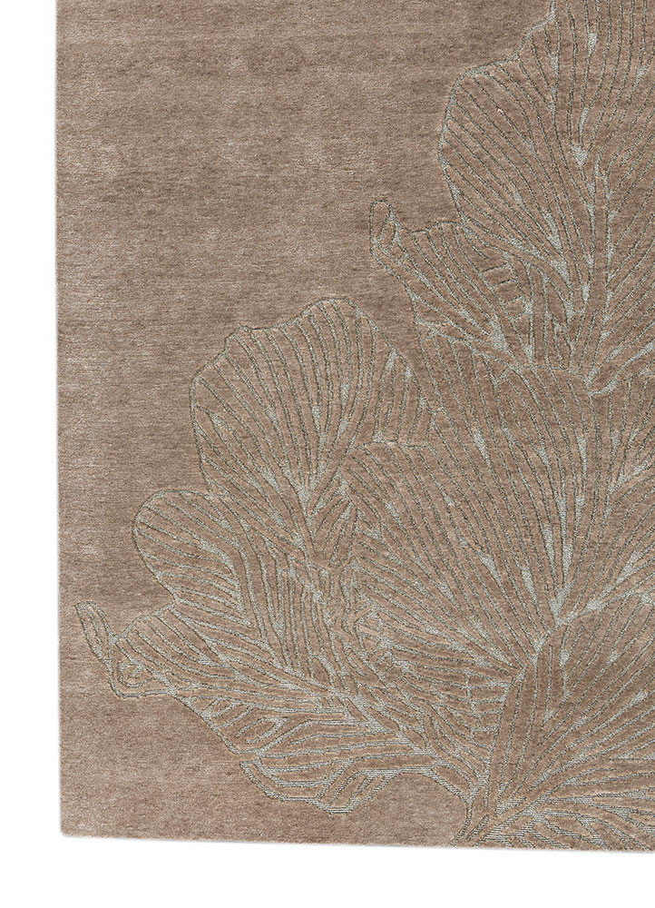 azalea beige and brown wool hand knotted Rug - Corner azalea beige and brown wool hand knotted Rug - Corner