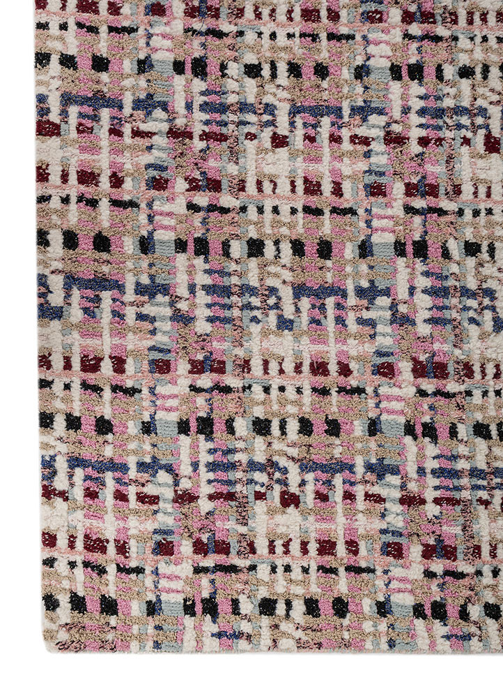 atelier ivory acrylic hand knotted Rug - Corner