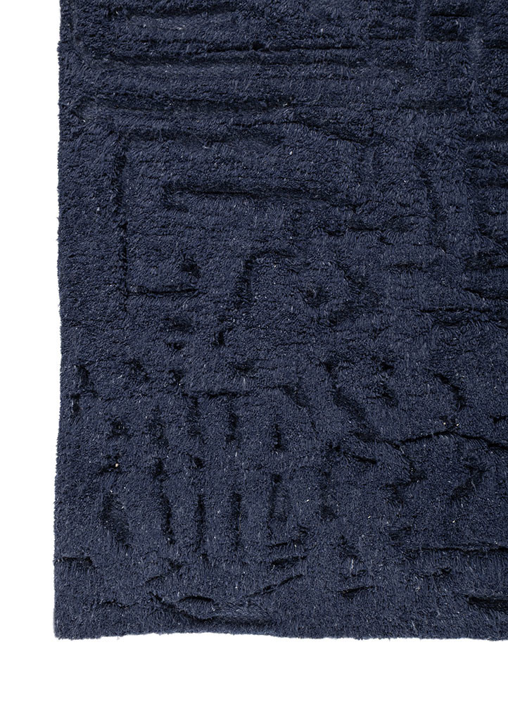 aprezo blue acrylic hand knotted Rug - Corner aprezo blue acrylic hand knotted Rug - Corner