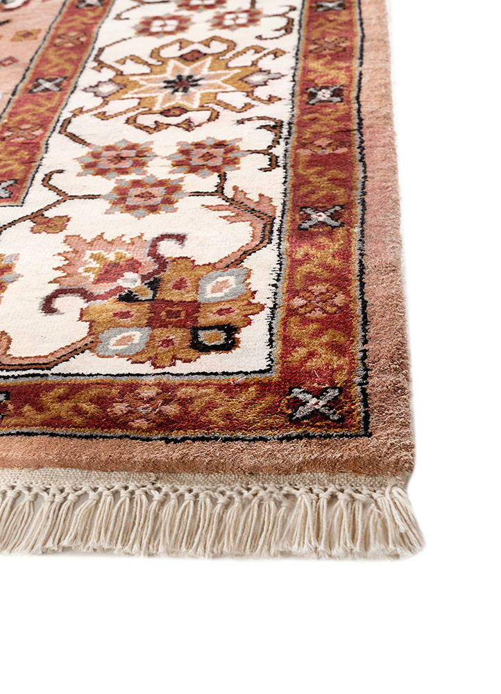 gulmarg red and orange silk hand knotted Rug - Corner gulmarg red and orange silk hand knotted Rug - Corner