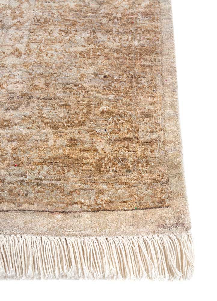 gulmarg ivory silk hand knotted Rug - Corner gulmarg ivory silk hand knotted Rug - Corner