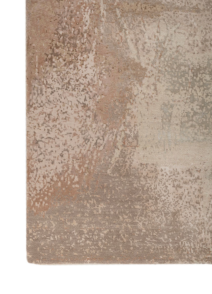 uvenuti ivory wool and bamboo silk hand knotted Rug - Corner uvenuti ivory wool and bamboo silk hand knotted Rug - Corner