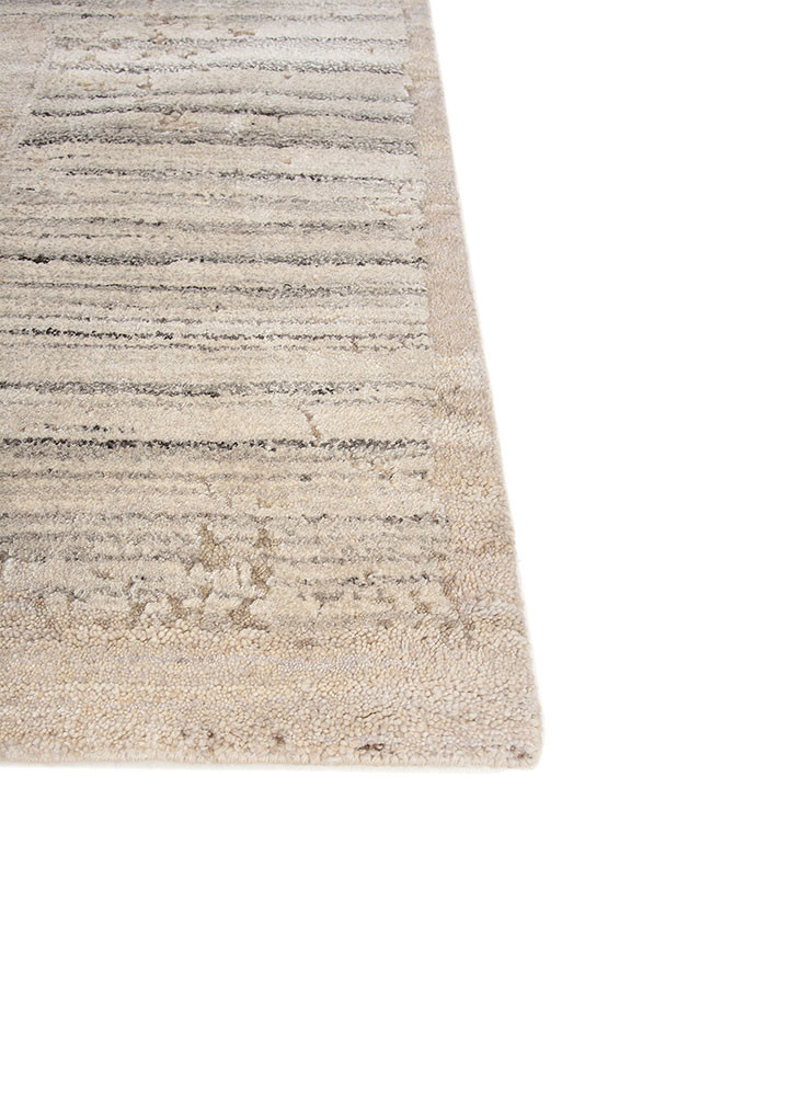 aakar by kavi ivory afghan wool and bamboo silk hand knotted Rug - Corner aakar by kavi ivory afghan wool and bamboo silk hand knotted Rug - Corner