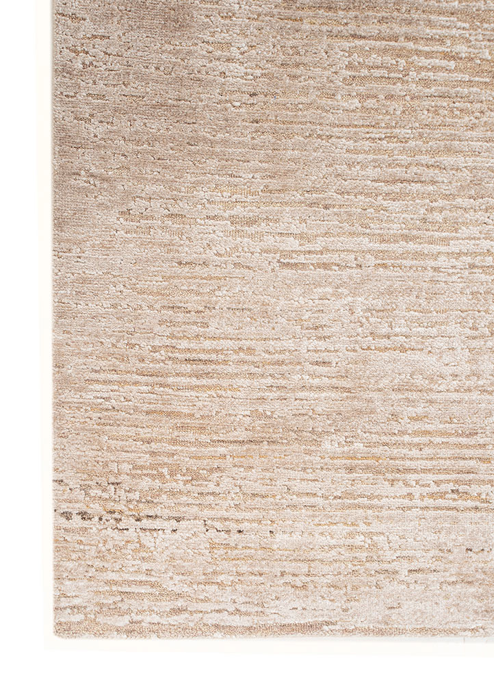 entropy ivory wool and bamboo silk hand knotted Rug - Corner entropy ivory wool and bamboo silk hand knotted Rug - Corner