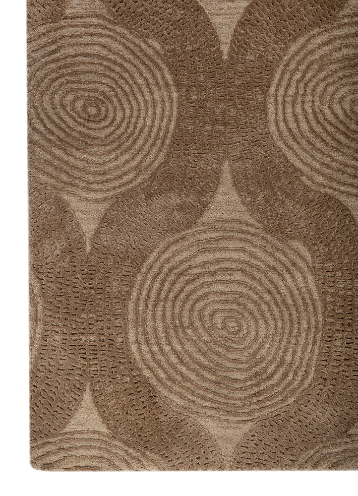 azalea beige and brown wool and bamboo silk hand knotted Rug - Corner azalea beige and brown wool and bamboo silk hand knotted Rug - Corner