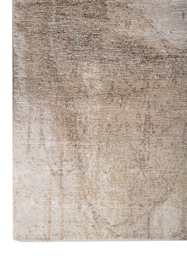 aprezo ivory wool and bamboo silk hand knotted Rug - Corner aprezo ivory wool and bamboo silk hand knotted Rug - Corner