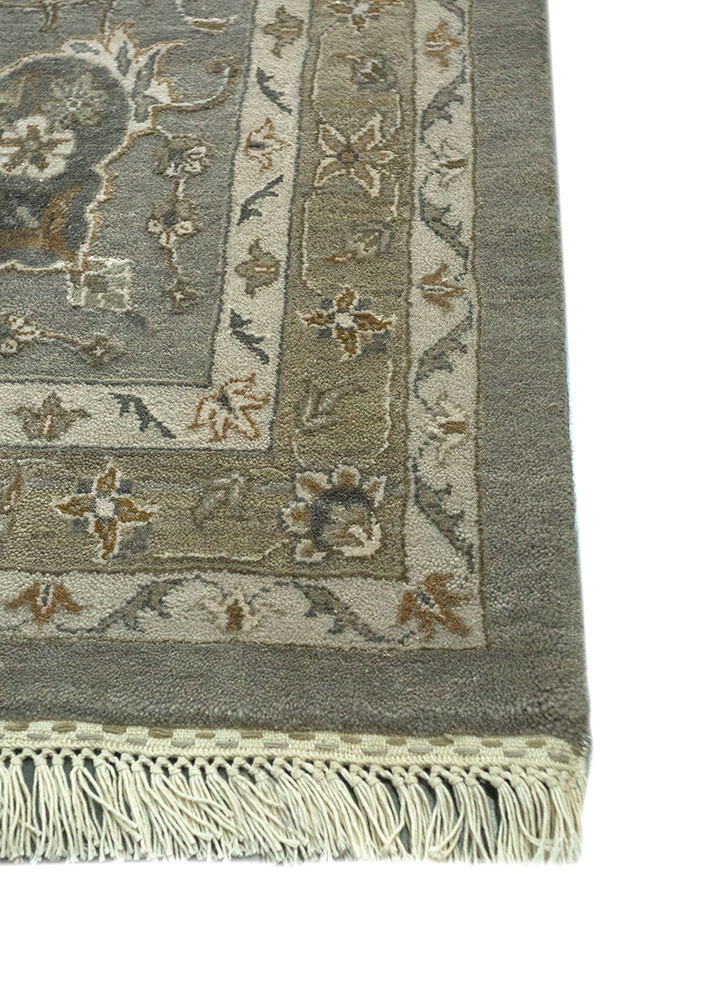 aurora grey and black wool and bamboo silk hand knotted Rug - Corner aurora grey and black wool and bamboo silk hand knotted Rug - Corner