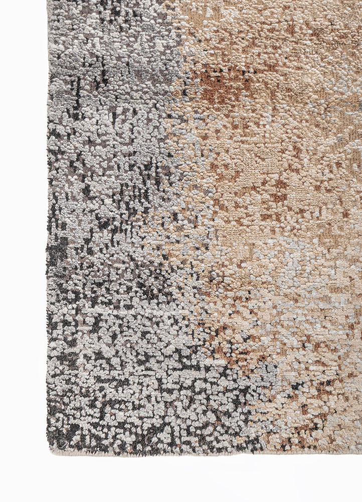 aprezo ivory wool and bamboo silk hand knotted Rug - Corner aprezo ivory wool and bamboo silk hand knotted Rug - Corner
