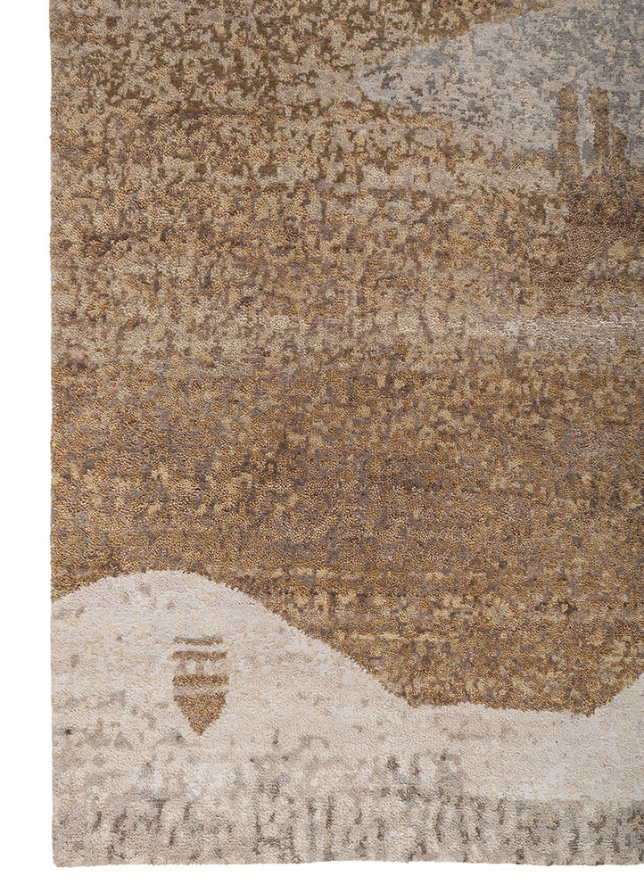 aprezo ivory viscose hand knotted Rug - Corner aprezo ivory viscose hand knotted Rug - Corner