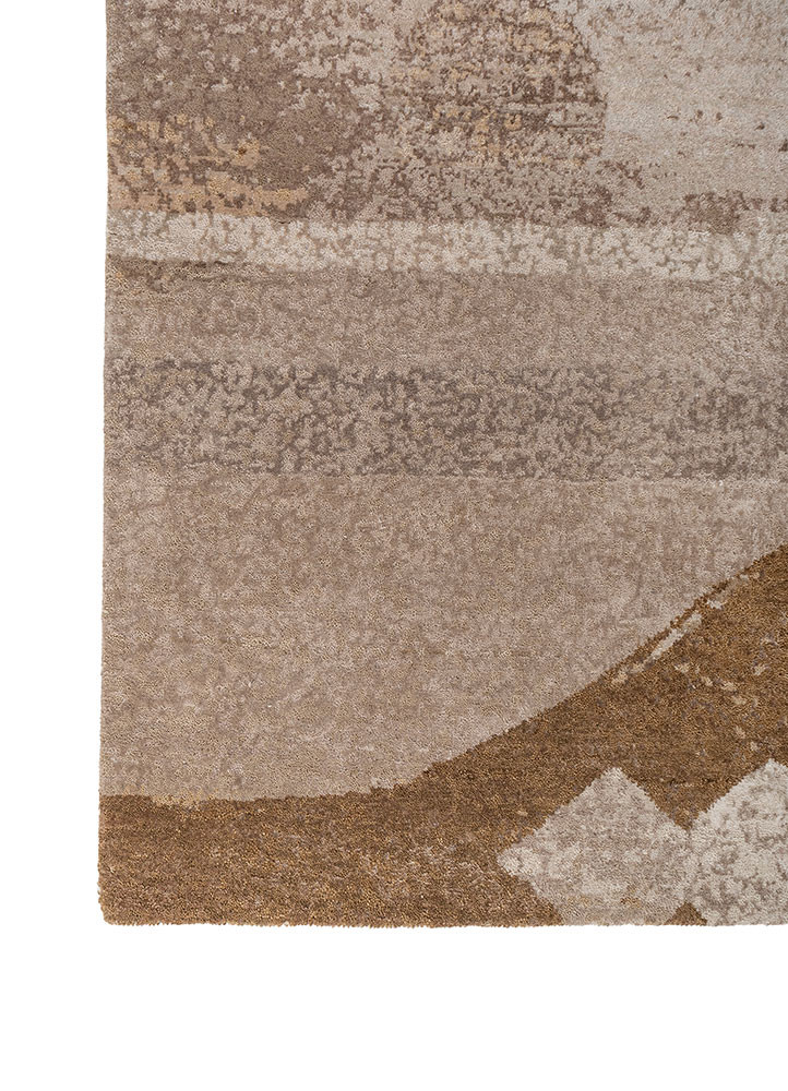 whispers of the desert ivory wool and bamboo silk hand knotted Rug - Corner whispers of the desert ivory wool and bamboo silk hand knotted Rug - Corner