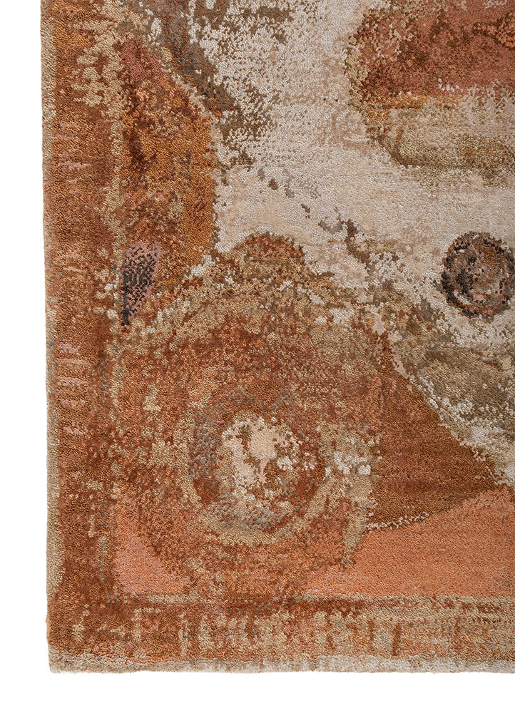 aprezo ivory viscose hand knotted Rug - Corner aprezo ivory viscose hand knotted Rug - Corner
