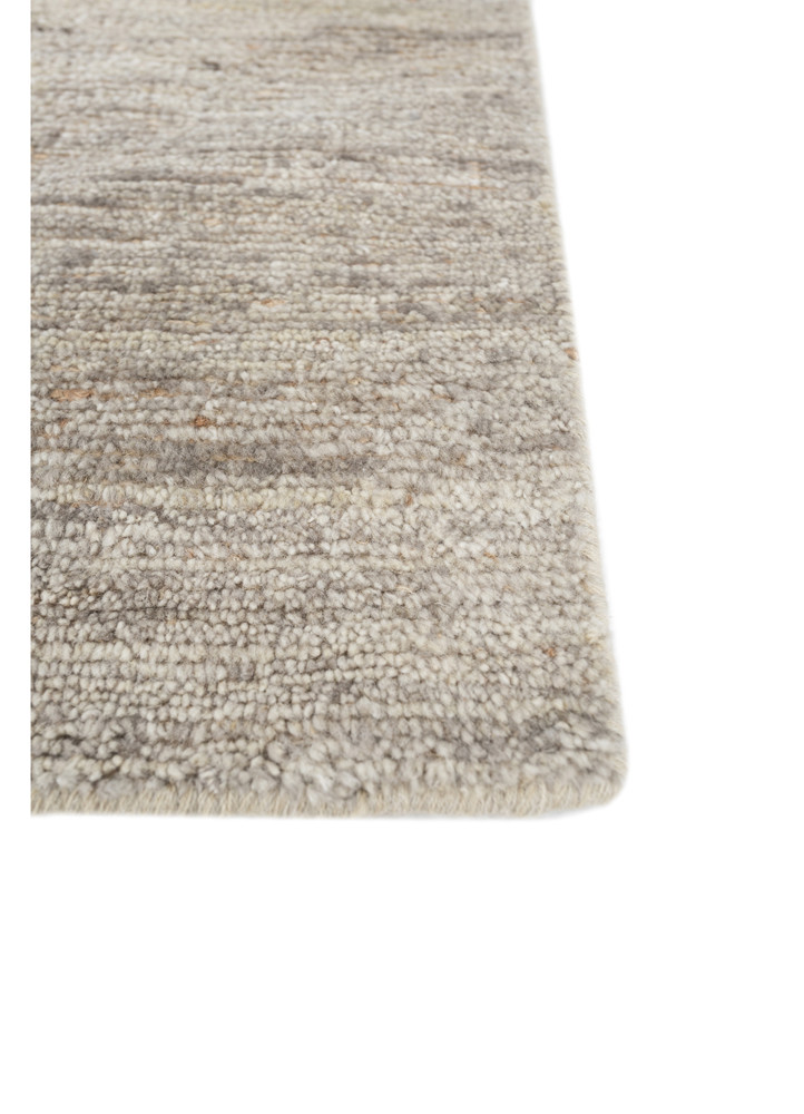blythe beige and brown afghan wool and jute hand knotted Rug - Corner