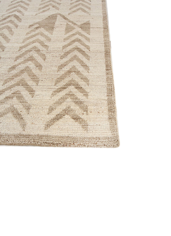 hula ivory wool hand knotted Rug - Corner hula ivory wool hand knotted Rug - Corner