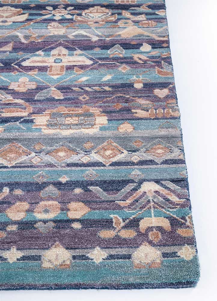 viscaya blue wool hand knotted Rug - Corner viscaya blue wool hand knotted Rug - Corner