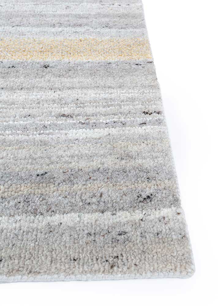 blythe beige and brown afghan wool hand knotted Rug - Corner