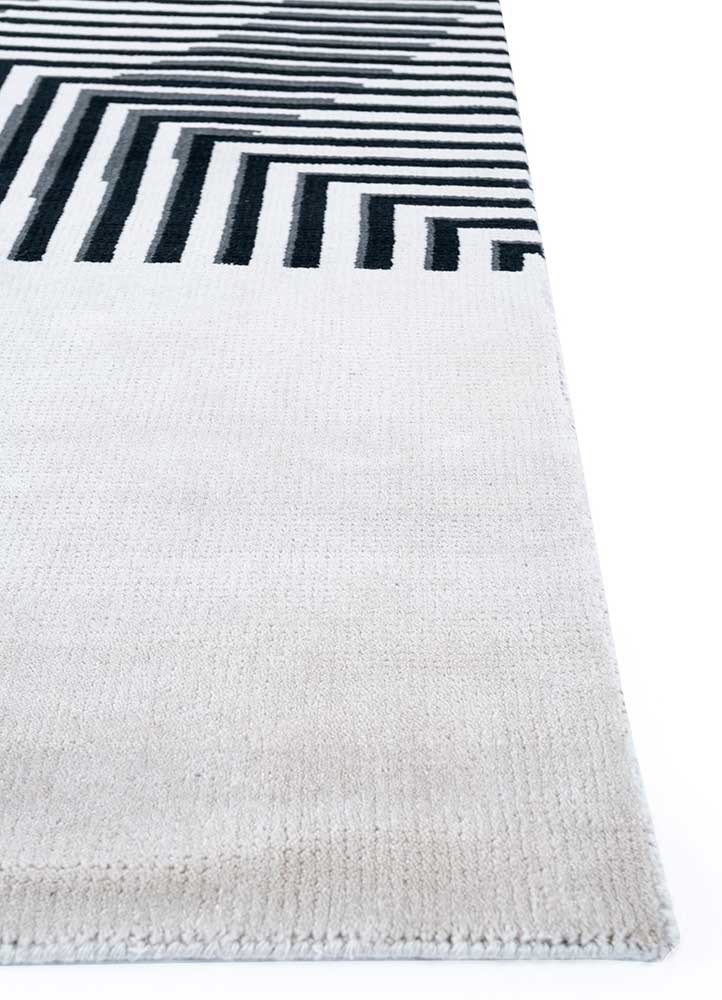 clan grey and black wool hand knotted Rug - Corner clan grey and black wool hand knotted Rug - Corner