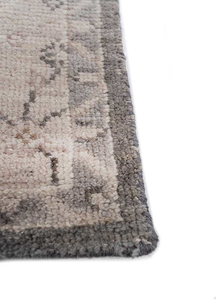 thyme ivory wool hand knotted Rug - Corner thyme ivory wool hand knotted Rug - Corner