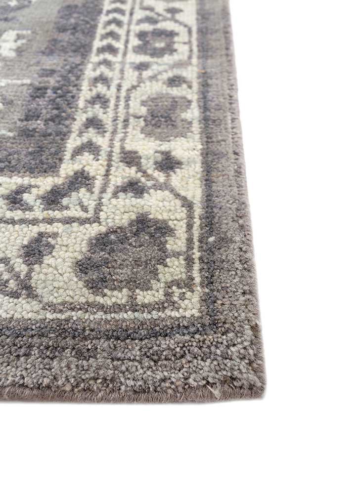 erbe blue wool hand knotted Rug - Corner erbe blue wool hand knotted Rug - Corner