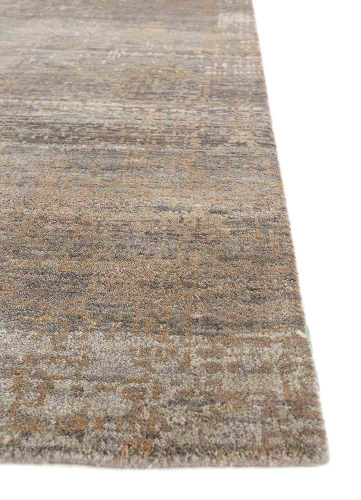 uvenuti grey and black wool hand knotted Rug - Corner
