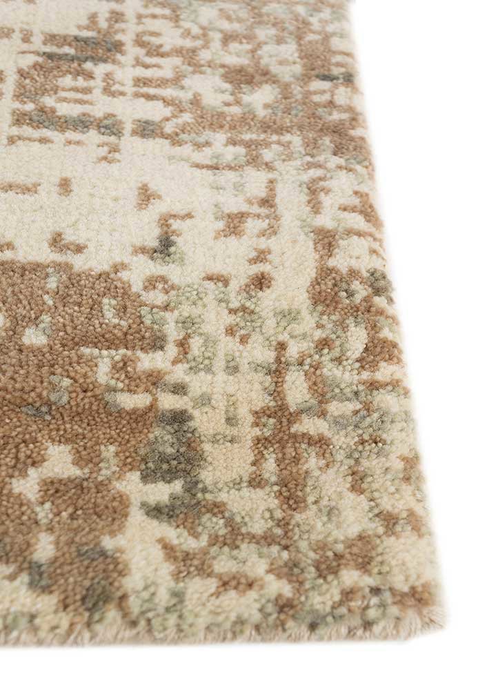 uvenuti gold wool hand knotted Rug - Corner