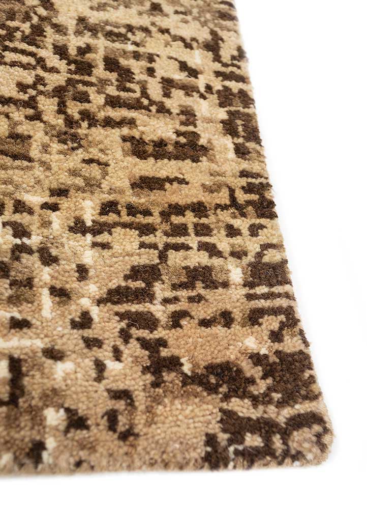 uvenuti gold wool hand knotted Rug - Corner