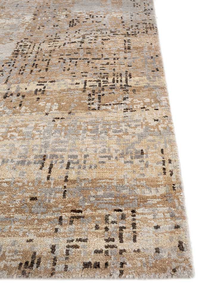 uvenuti gold wool hand knotted Rug - Corner