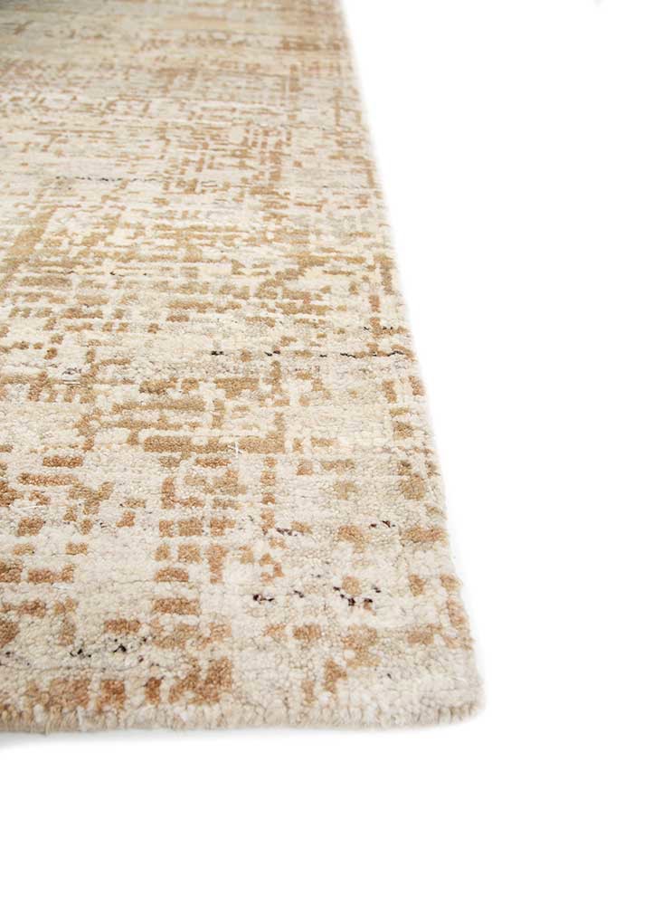 uvenuti beige and brown wool hand knotted Rug - Corner uvenuti beige and brown wool hand knotted Rug - Corner