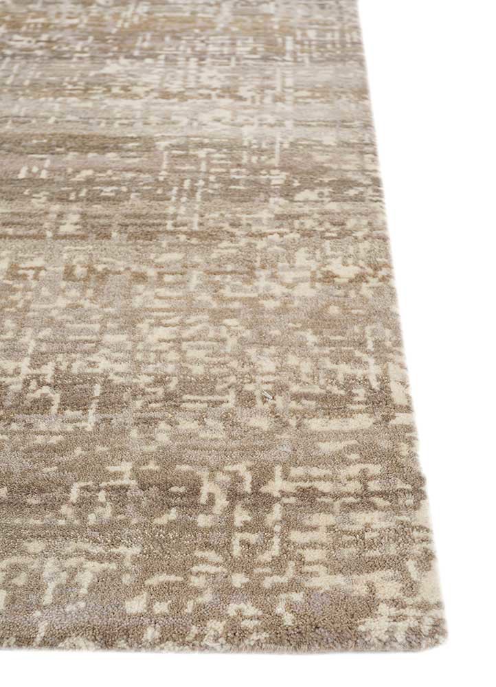 uvenuti ivory wool hand knotted Rug - Corner
