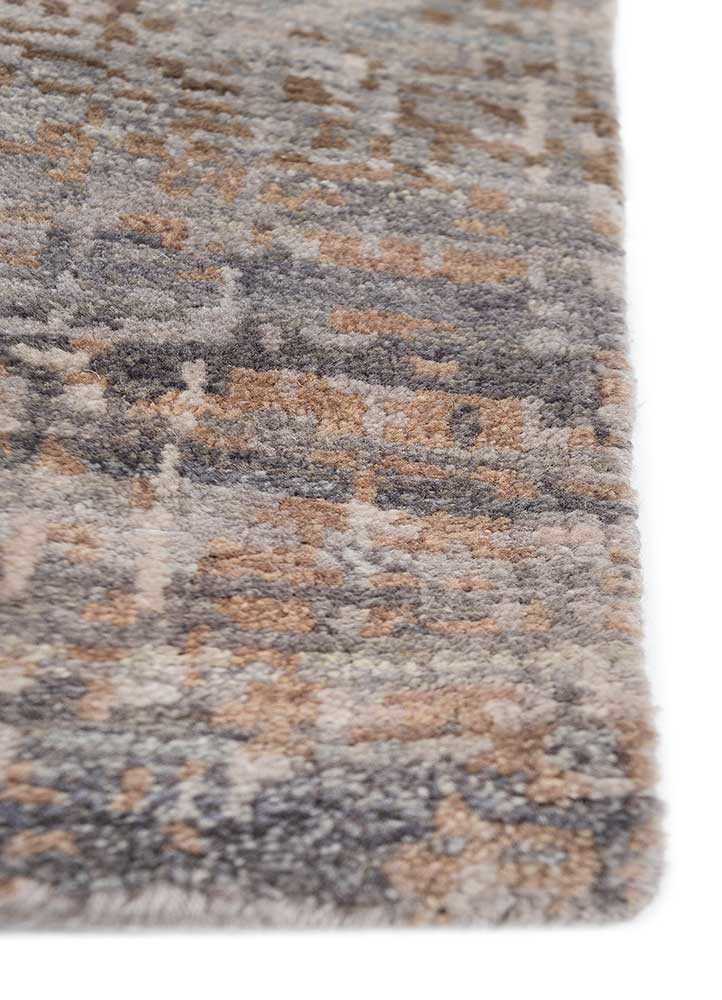 uvenuti grey and black wool hand knotted Rug - Corner uvenuti grey and black wool hand knotted Rug - Corner