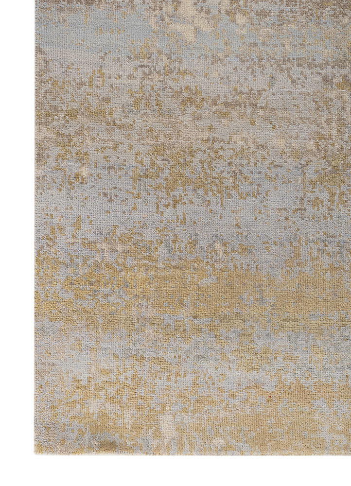 uvenuti ivory wool hand knotted Rug - Corner