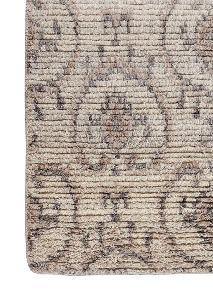 aprezo ivory wool hand knotted Rug - Corner aprezo ivory wool hand knotted Rug - Corner