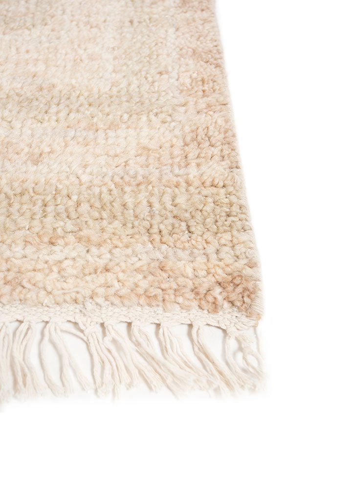 thyme pink and purple wool hand knotted Rug - Corner