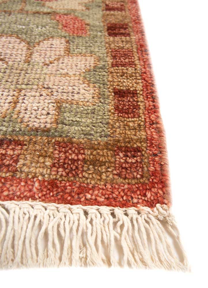 erbe blue wool hand knotted Rug - Corner erbe blue wool hand knotted Rug - Corner