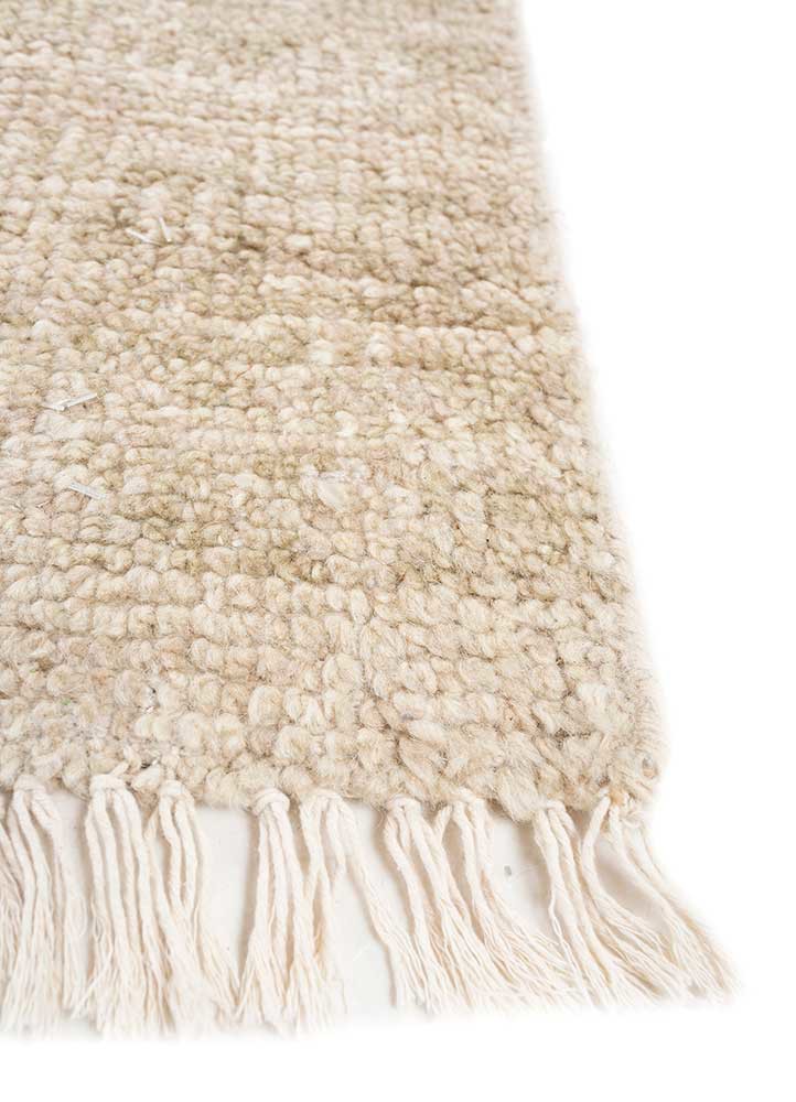 erbe ivory wool hand knotted Rug - Corner erbe ivory wool hand knotted Rug - Corner