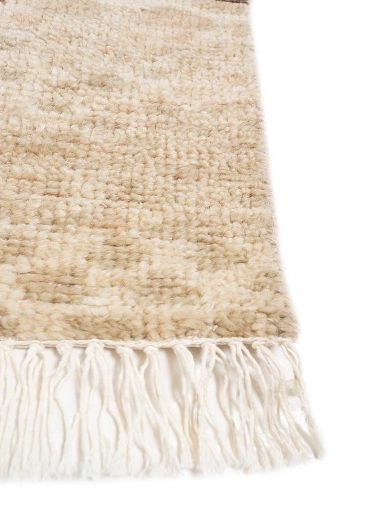 thyme beige and brown wool hand knotted Rug - Corner thyme beige and brown wool hand knotted Rug - Corner