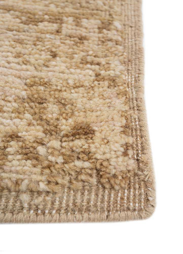 entropy beige and brown wool hand knotted Rug - Corner entropy beige and brown wool hand knotted Rug - Corner