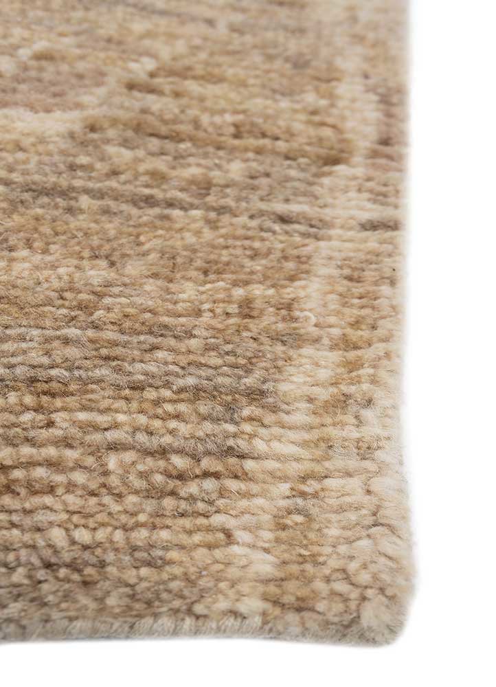 manifest beige and brown wool hand knotted Rug - Corner manifest beige and brown wool hand knotted Rug - Corner