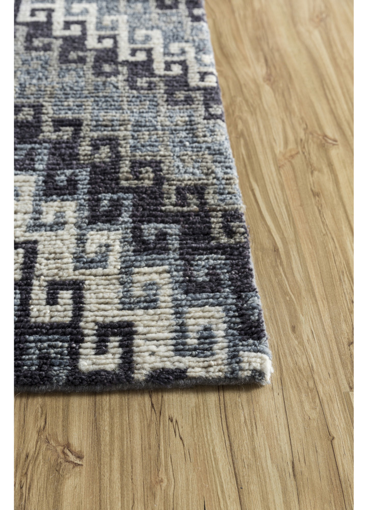 savana grey and black afghan wool hand knotted Rug - Corner savana grey and black afghan wool hand knotted Rug - Corner