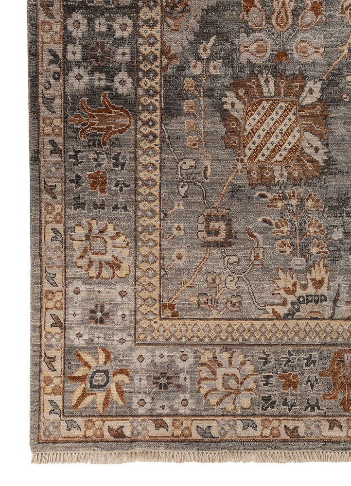 viscaya blue wool hand knotted Rug - Corner viscaya blue wool hand knotted Rug - Corner