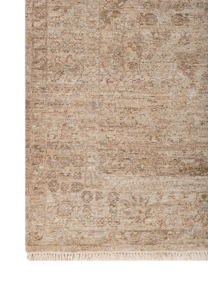 aurora beige and brown wool hand knotted Rug - Corner aurora beige and brown wool hand knotted Rug - Corner