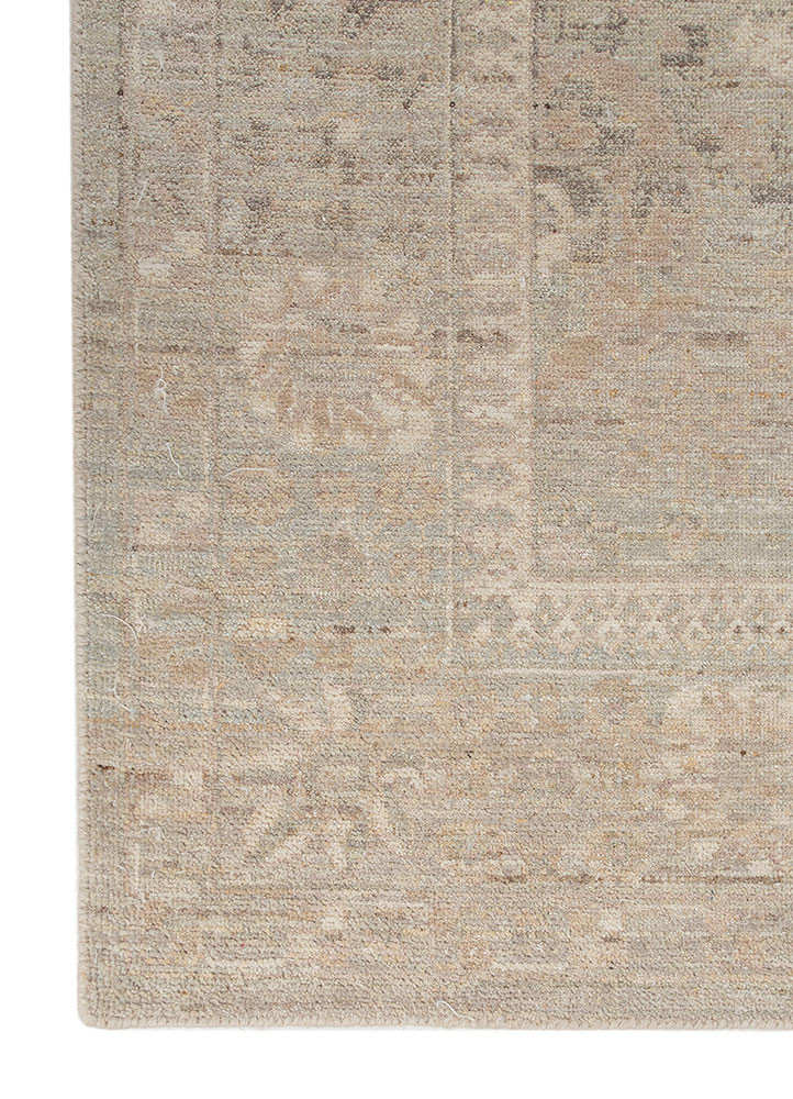 aurora ivory wool hand knotted Rug - Corner aurora ivory wool hand knotted Rug - Corner