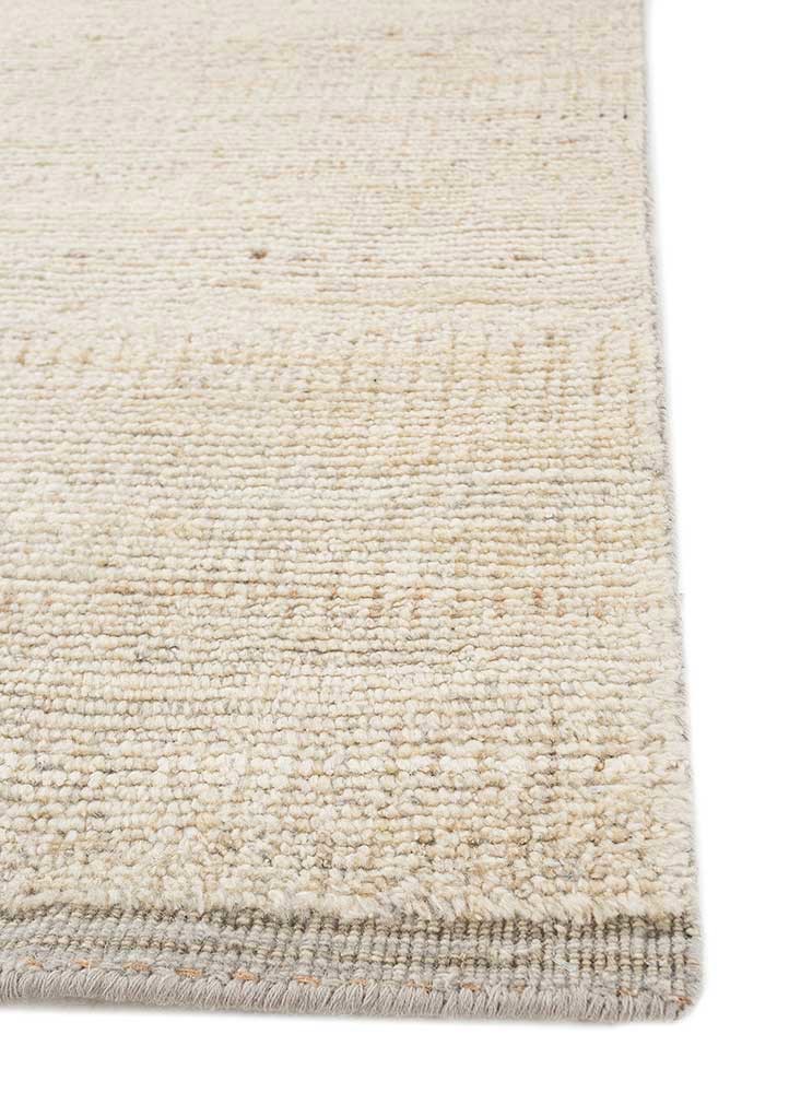 manifest ivory wool hand knotted Rug - Corner