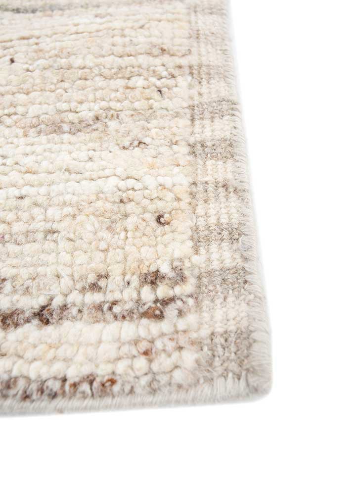 zuri ivory wool hand knotted Rug - Corner zuri ivory wool hand knotted Rug - Corner
