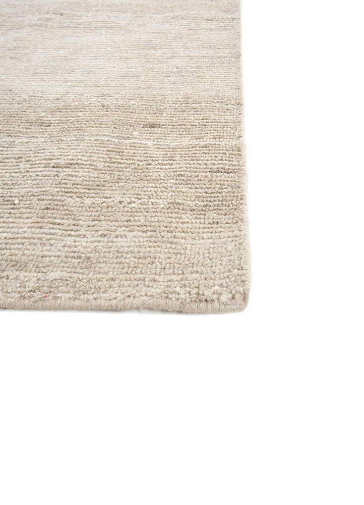 manifest beige and brown wool hand knotted Rug - Corner