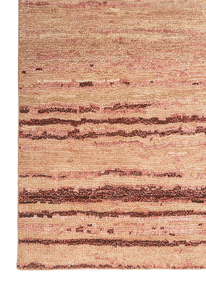 aprezo beige and brown wool hand knotted Rug - Corner aprezo beige and brown wool hand knotted Rug - Corner