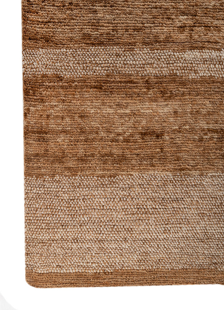 blythe red and orange wool hand knotted Rug - Corner