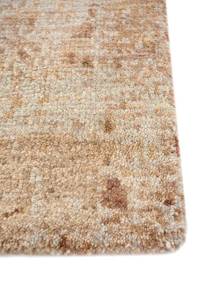 uvenuti beige and brown wool hand knotted Rug - Corner uvenuti beige and brown wool hand knotted Rug - Corner