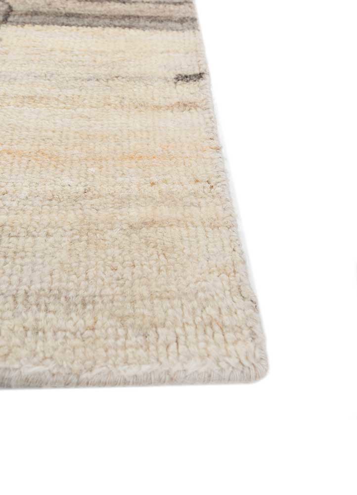 manifest beige and brown wool hand knotted Rug - Corner manifest beige and brown wool hand knotted Rug - Corner