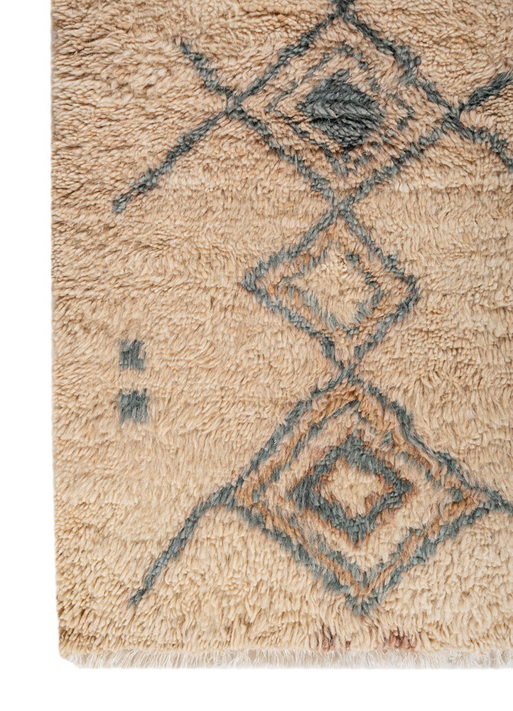 aprezo beige and brown wool hand knotted Rug - Corner aprezo beige and brown wool hand knotted Rug - Corner