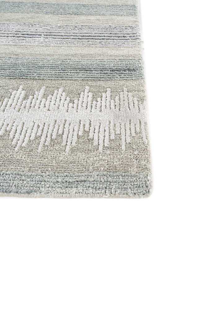 blythe blue wool hand knotted Rug - Corner blythe blue wool hand knotted Rug - Corner